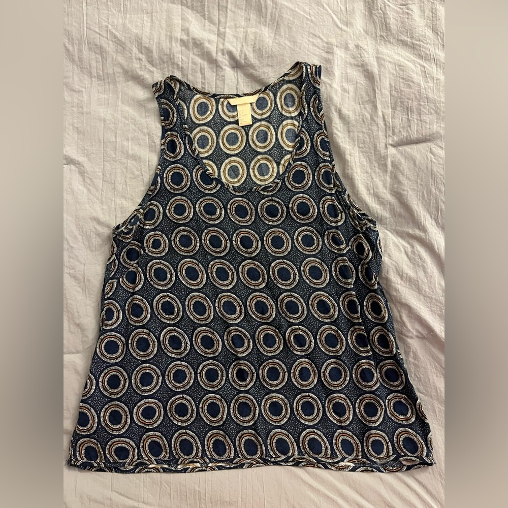 Navy Blue Sleeveless Top, H&M, Small/Size 6
